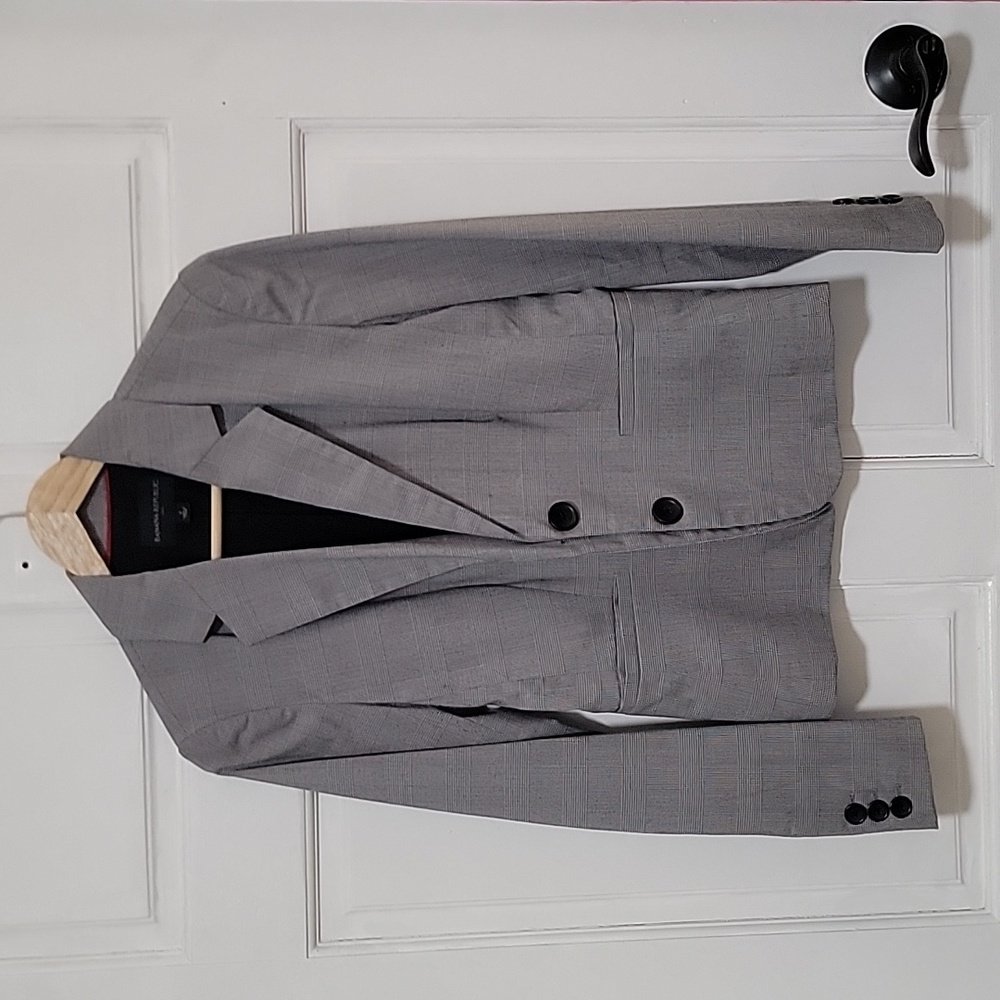 Banana Republic Like New Blazer with Slim-fit Front Pockets Gray Black Classic